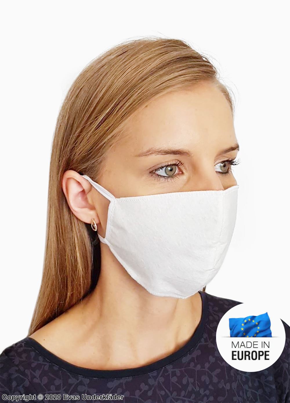 Mundschutzmaske / Mund-Nasen-Schutz, Silberionen, dreifache Schicht